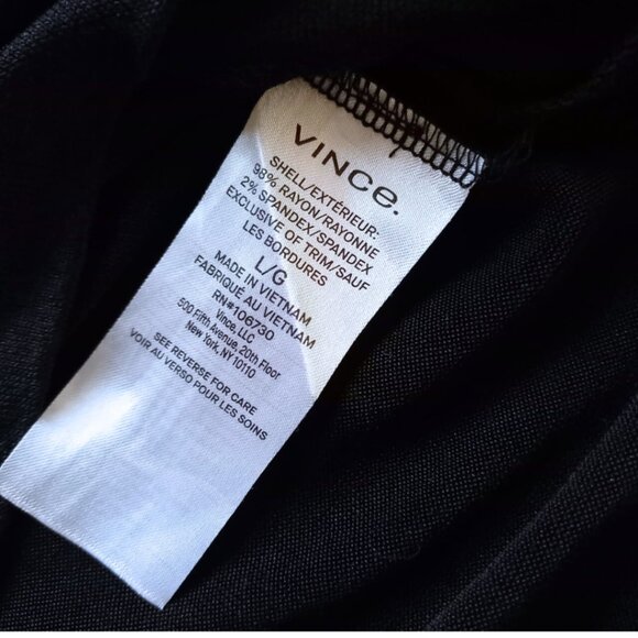 Vince Black Mock Neck Sleeveless Top - Size L - Picture 7 of 10